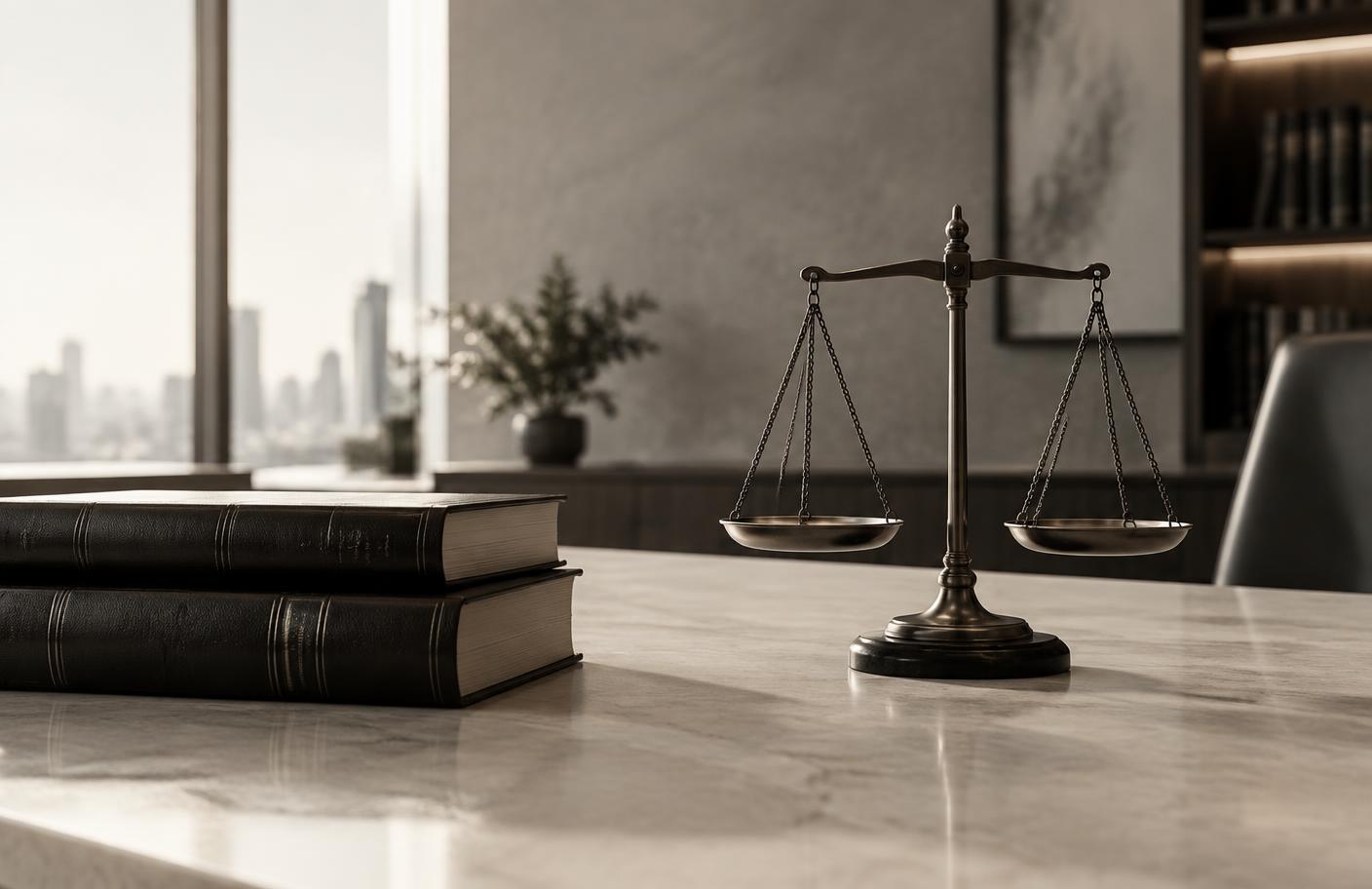 Livros jurídicos e balança da justiça em ambiente contemporâneo